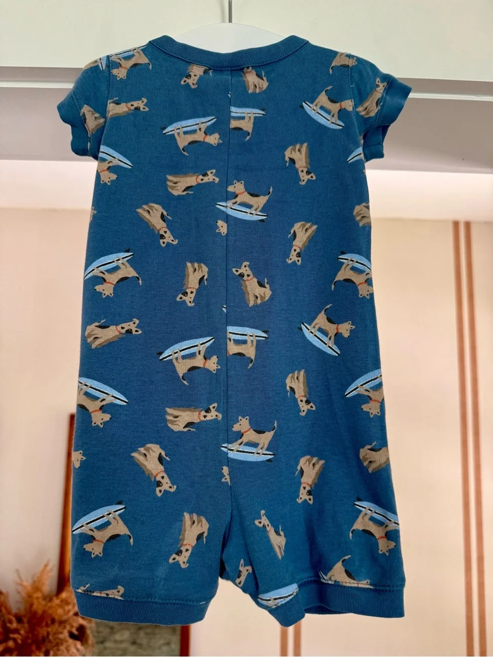 Gymboree Baby Boys Pajamas/Romper Dogs Sz 12-18 Months